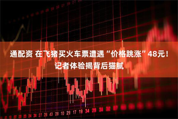 通配资 在飞猪买火车票遭遇“价格跳涨”48元！记者体验揭背后猫腻